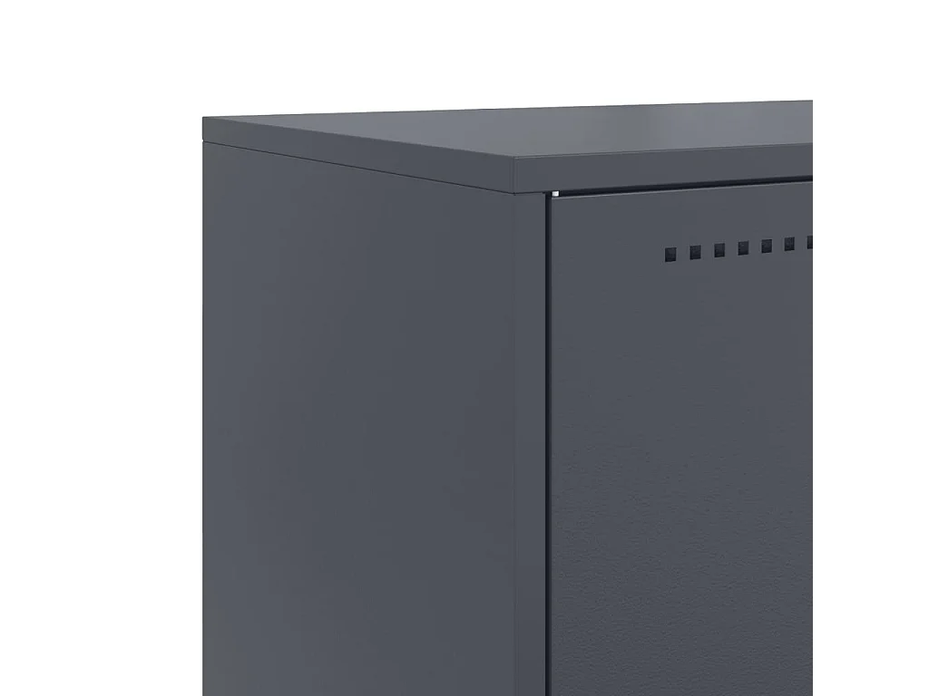 Buffet haut anthracite 68,5x38,5x107 cm acier