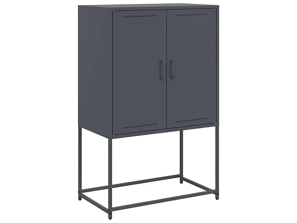 Buffet haut anthracite 68,5x38,5x107 cm acier