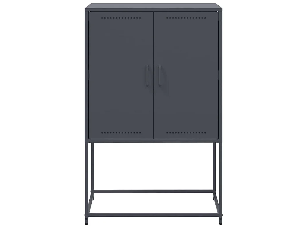 Buffet haut anthracite 68,5x38,5x107 cm acier