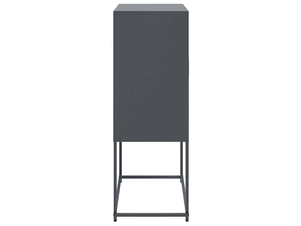 Buffet haut anthracite 68,5x38,5x107 cm acier