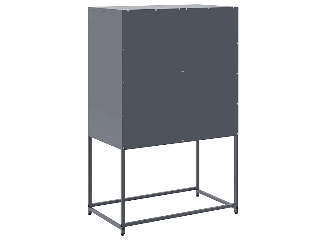 Buffet haut anthracite 68,5x38,5x107 cm acier