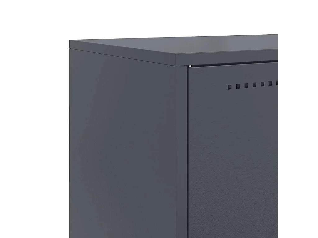 Buffet haut anthracite 68,5x38,5x107 cm acier