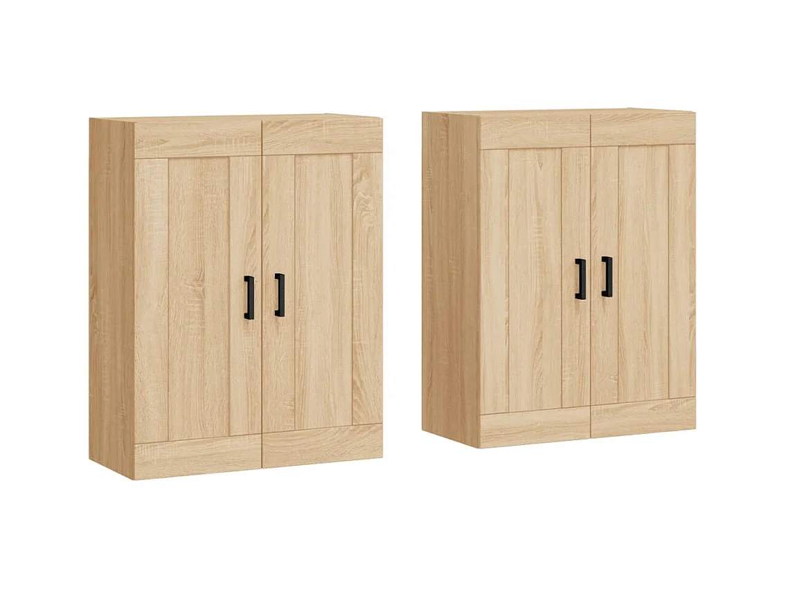 Armoires murales 2 pcs chêne sonoma bois d'ingénierie