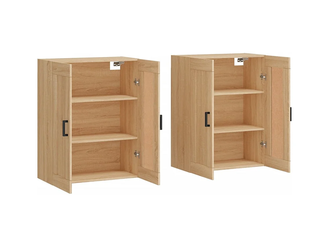 Armoires murales 2 pcs chêne sonoma bois d'ingénierie