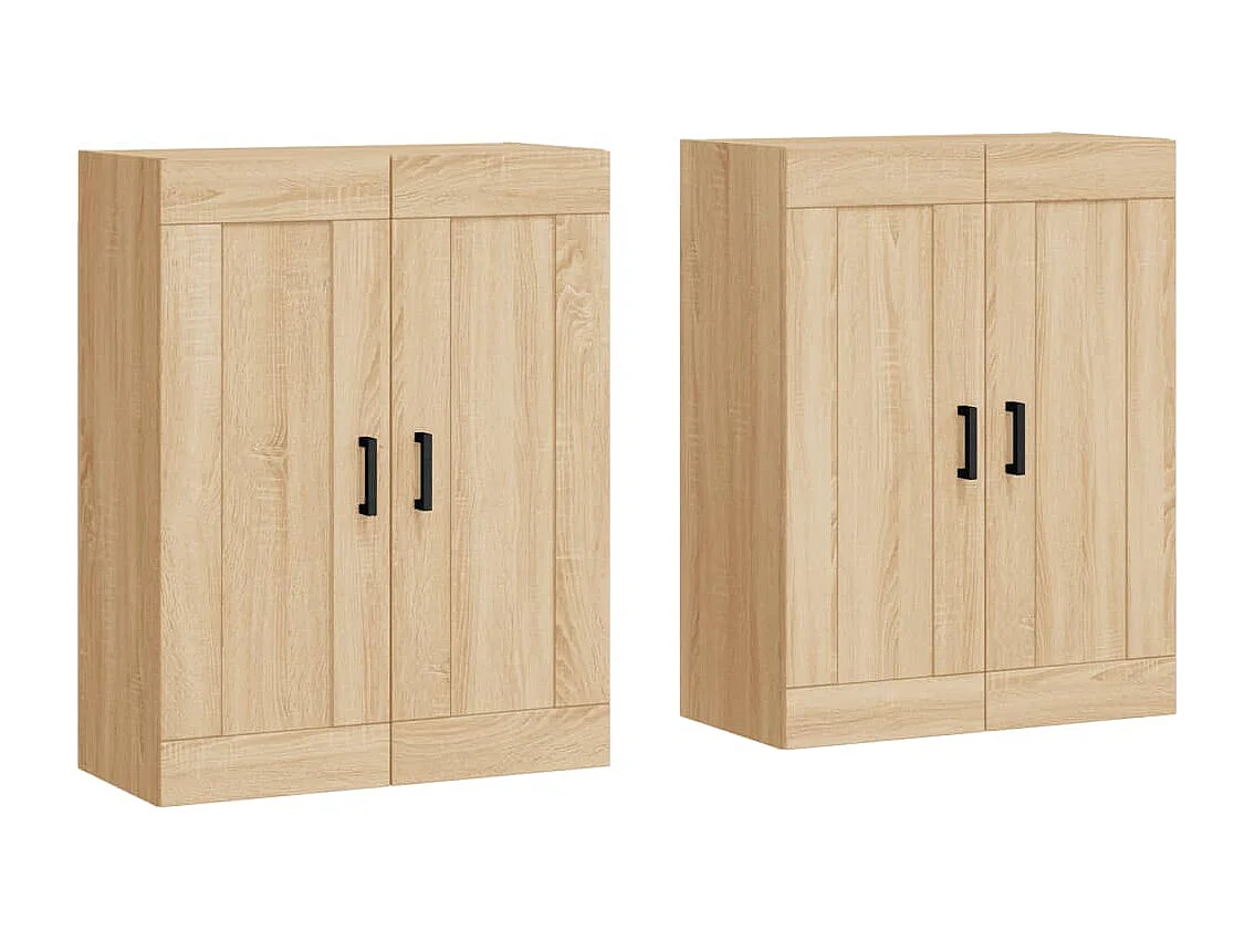 Armoires murales 2 pcs chêne sonoma bois d'ingénierie