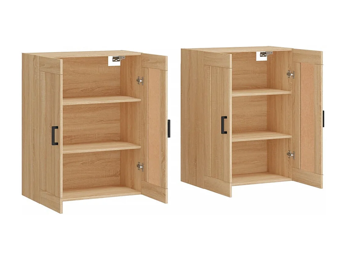 Armoires murales 2 pcs chêne sonoma bois d'ingénierie