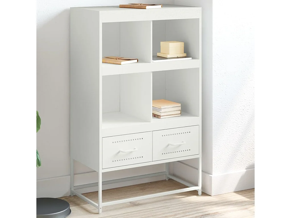 Buffet haut blanc 68x39x111,5 cm acier