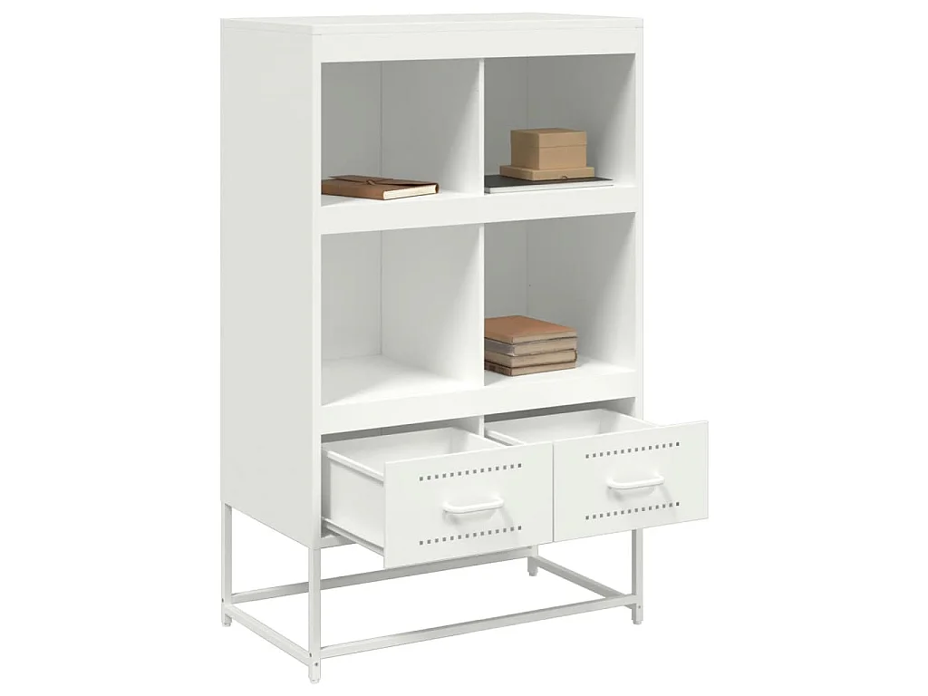 Buffet haut blanc 68x39x111,5 cm acier