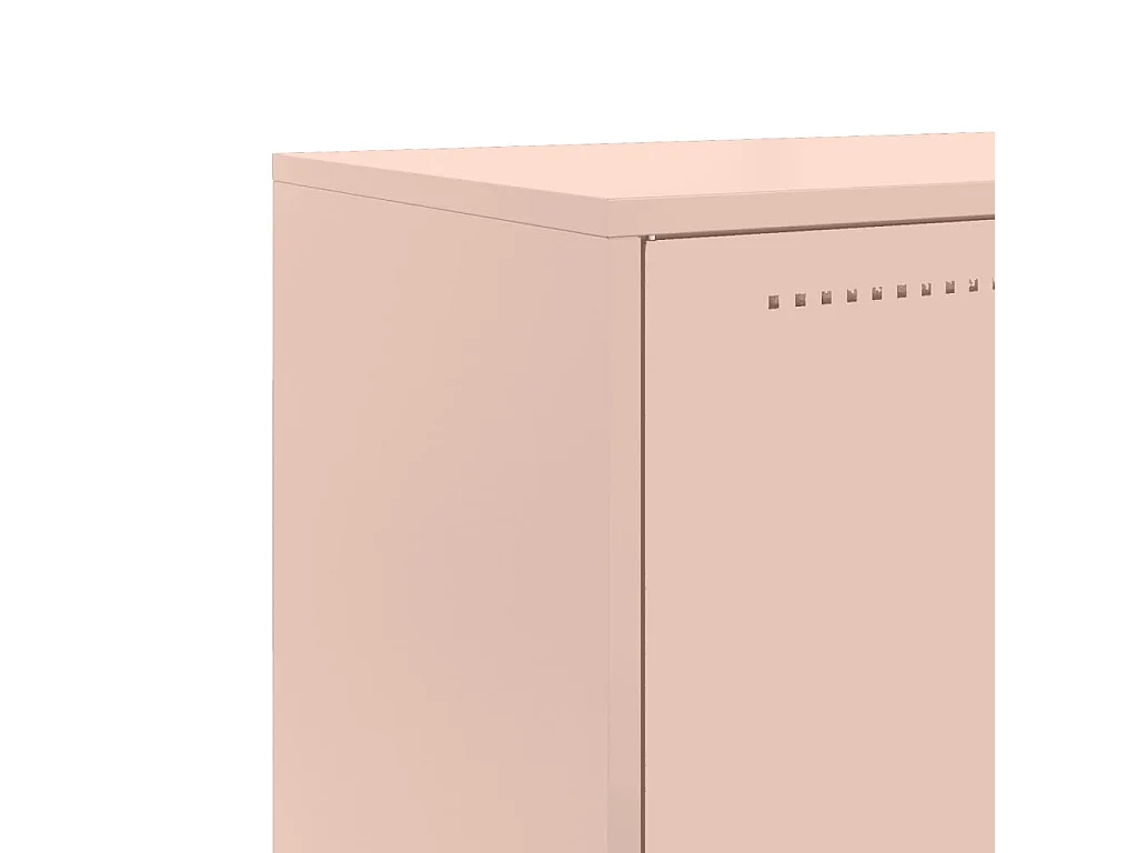 Hoge kast 68,5x38,5x123,5 cm staal roze