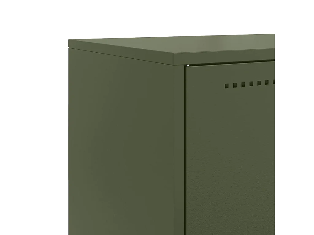 Buffet haut vert olive 68,5x38,5x107 cm acier