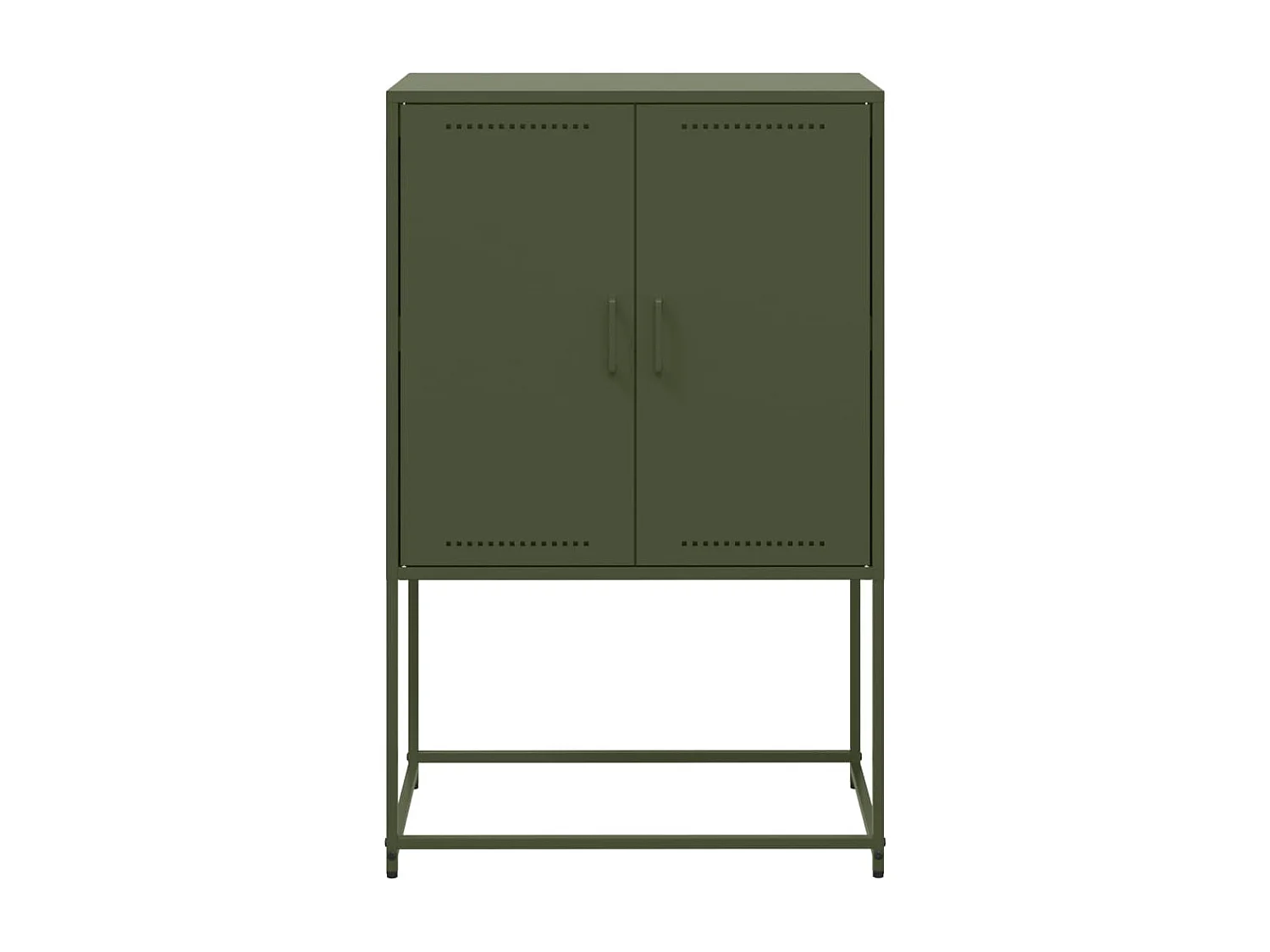 Hoge kast 68,5x38,5x107 cm staal olijfgroen
