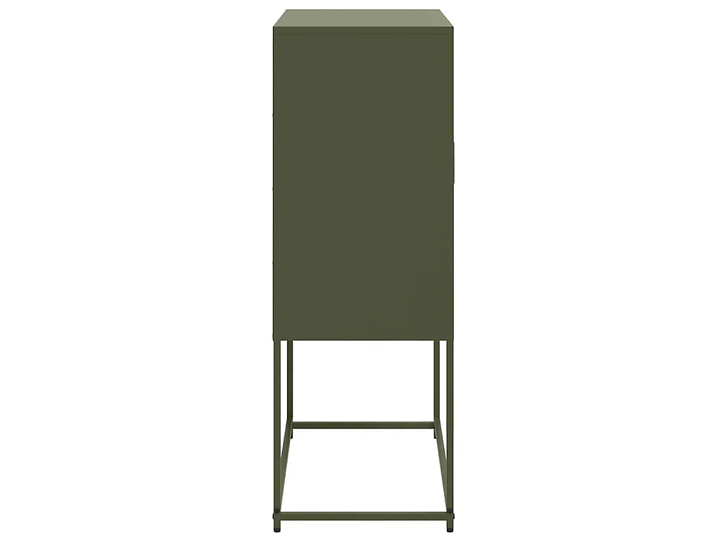 Buffet haut vert olive 68,5x38,5x107 cm acier