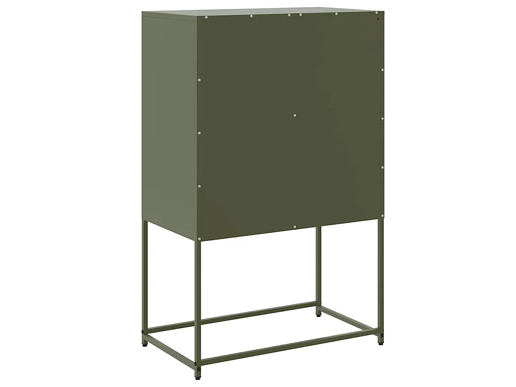Buffet haut vert olive 68,5x38,5x107 cm acier