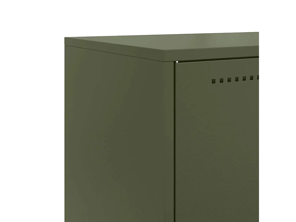 Buffet haut vert olive 68,5x38,5x107 cm acier