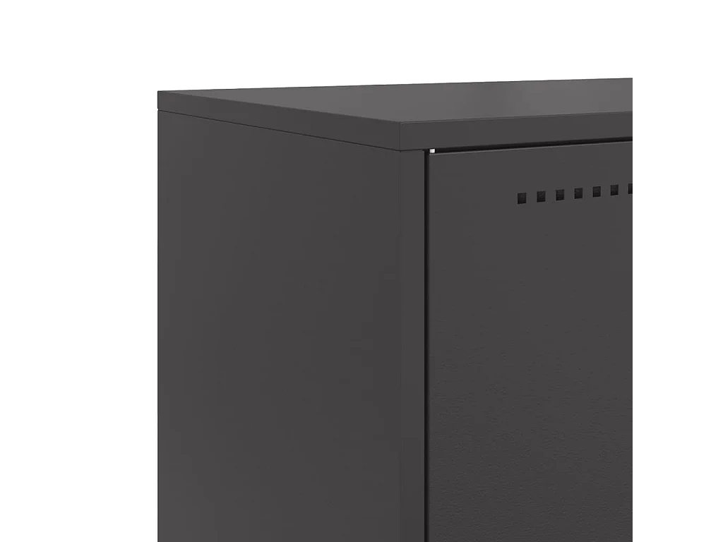 Buffet haut noir 68,5x38,5x107 cm acier