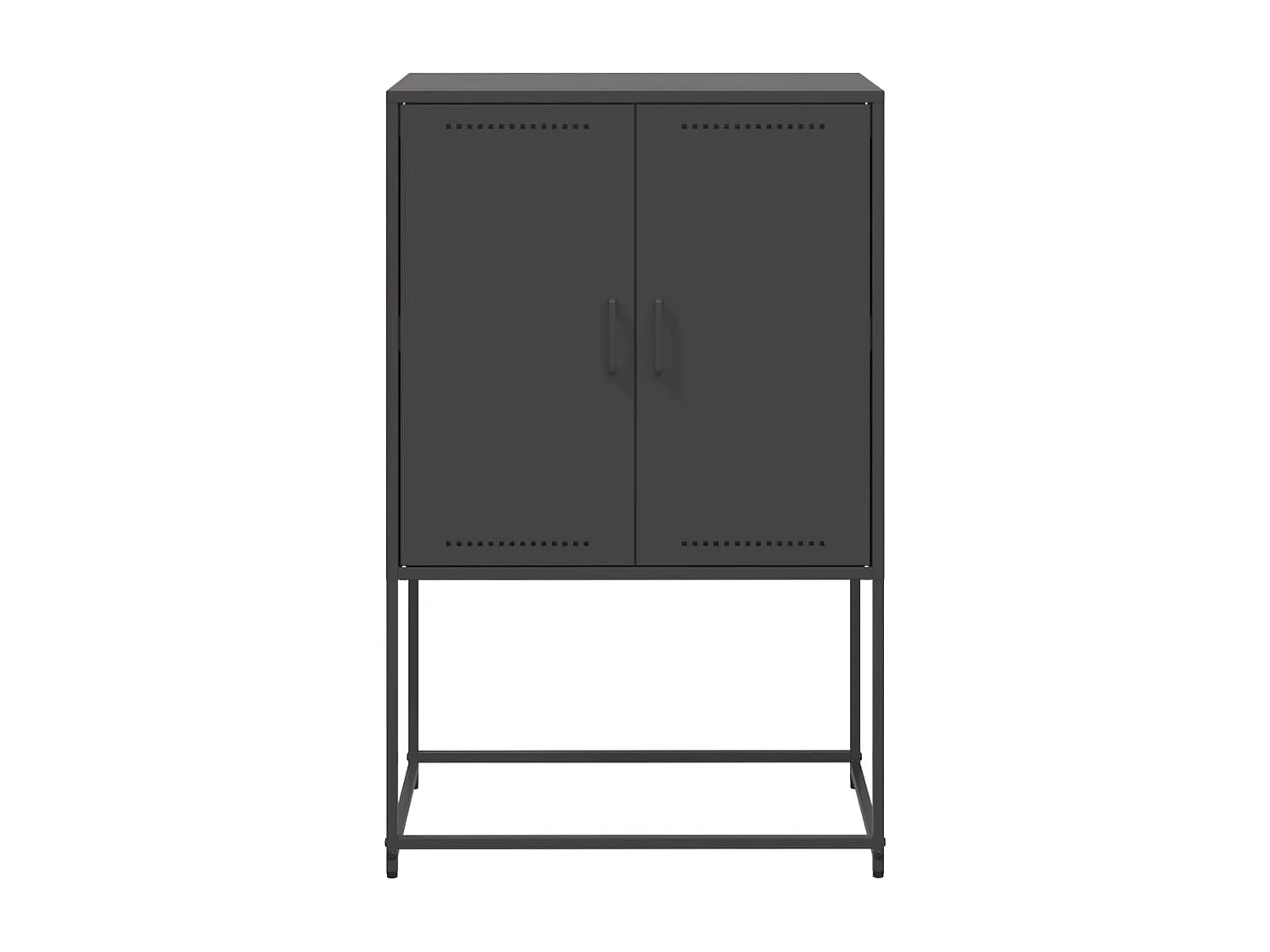 Highboard Schwarz 68,5x38,5x107 cm Stahl