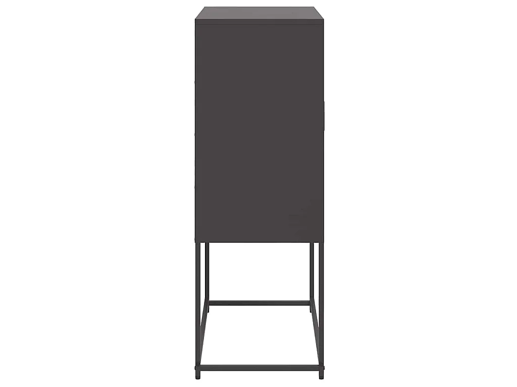 Buffet haut noir 68,5x38,5x107 cm acier