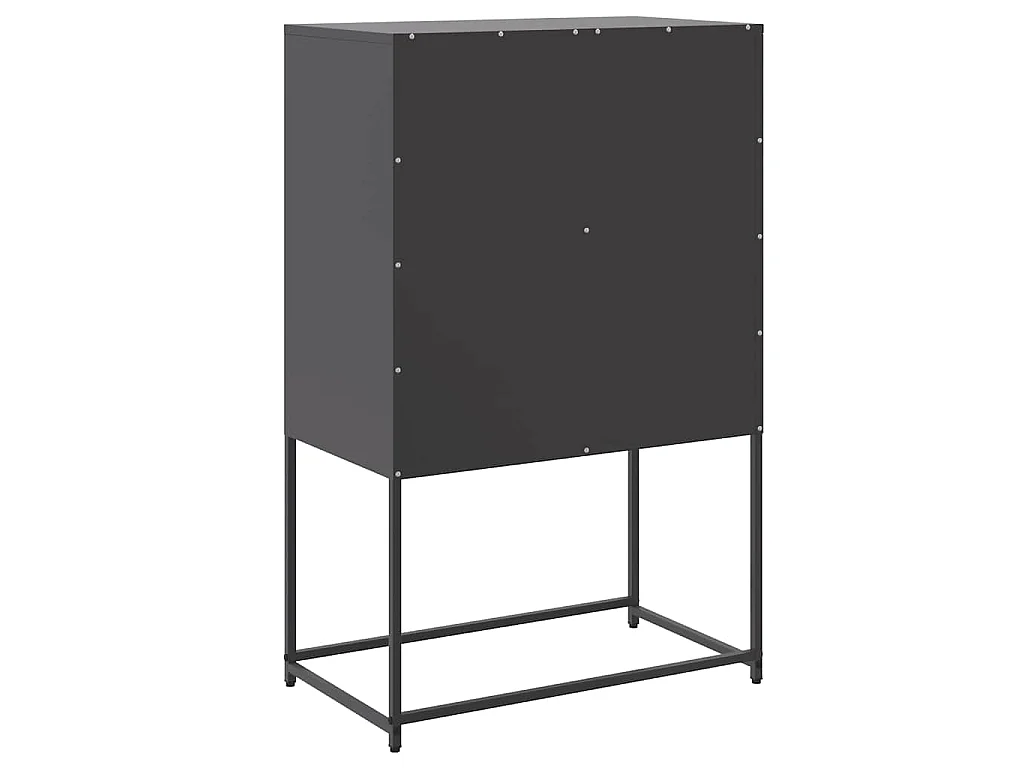 Buffet haut noir 68,5x38,5x107 cm acier