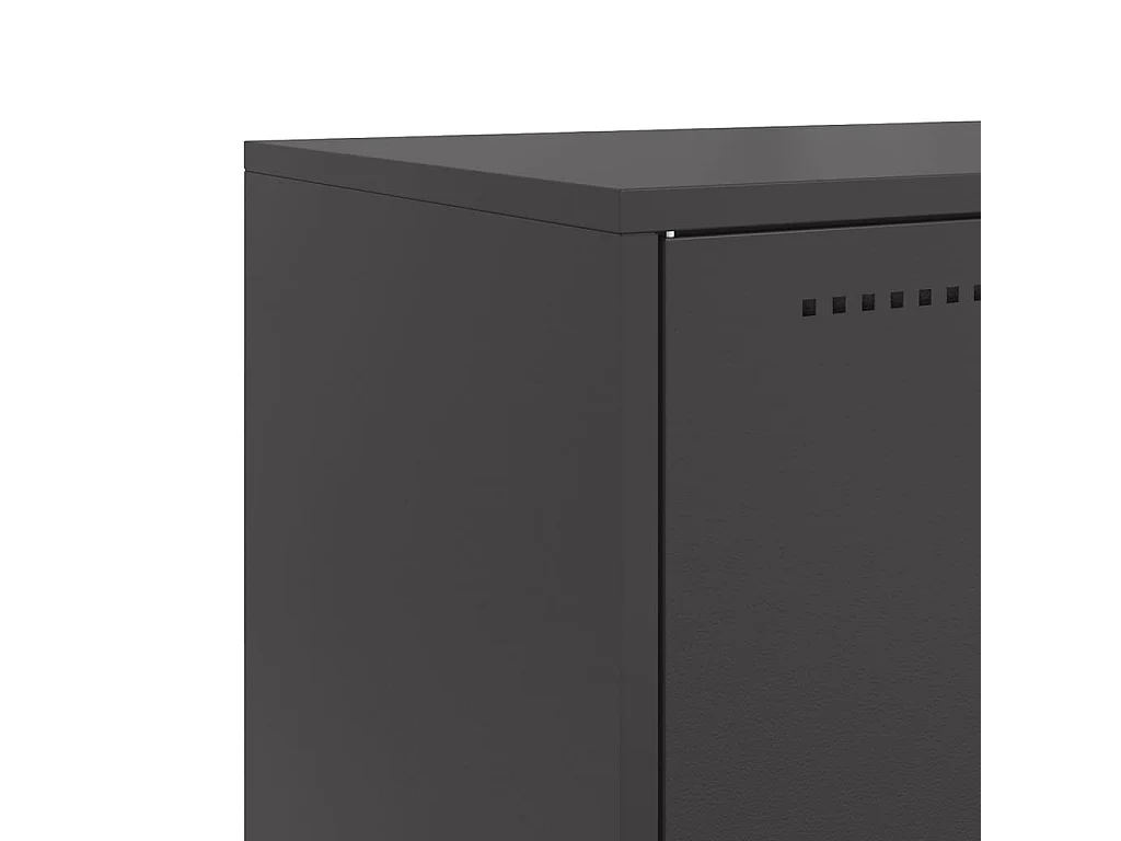Buffet haut noir 68,5x38,5x107 cm acier