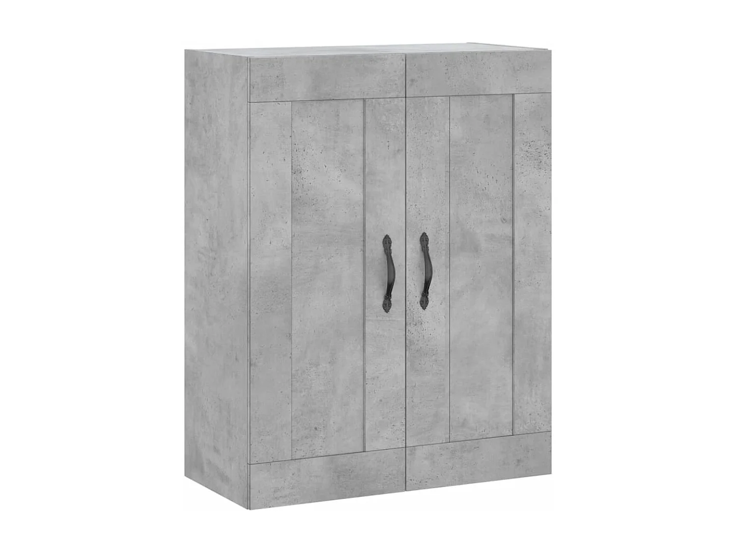 Armoires murales 2 pcs gris béton bois d'ingénierie