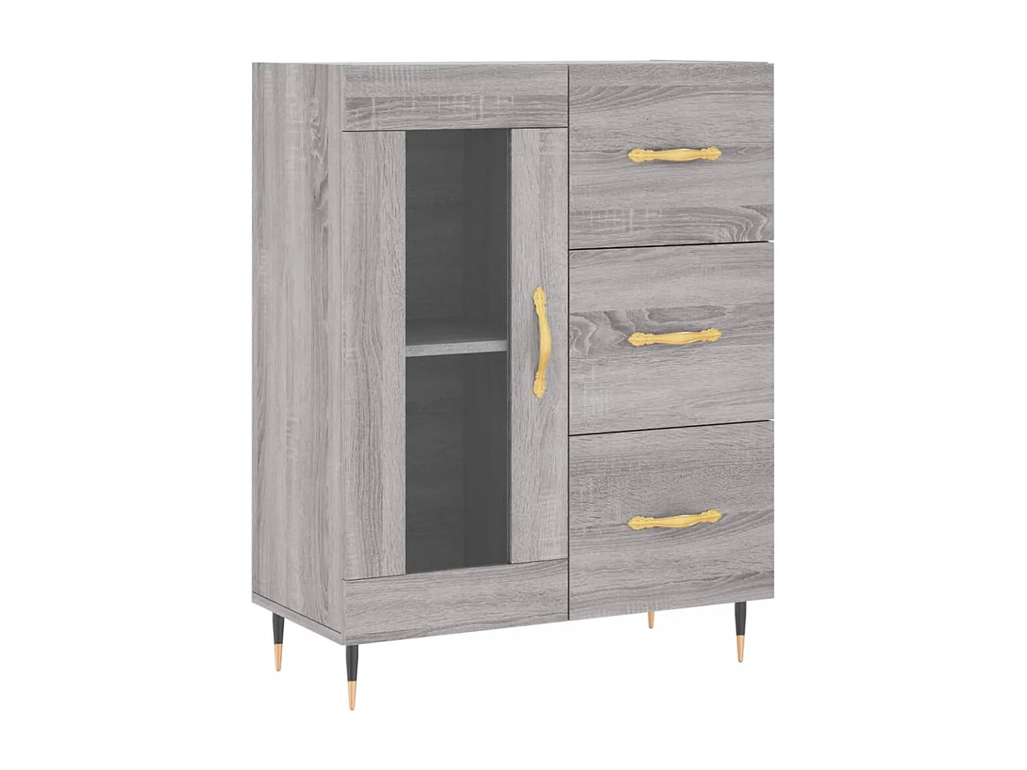 Buffet haut Sonoma gris 69,5x34x180 cm Bois d'ingénierie