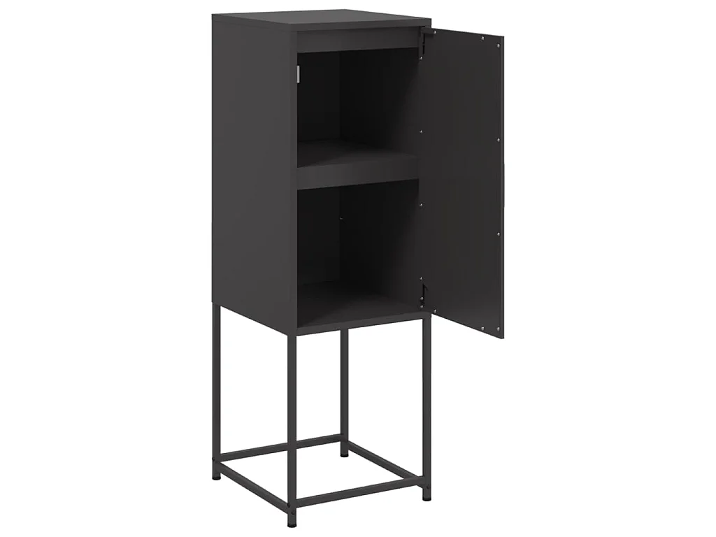 Hoge kast 36x39x107 cm staal zwart