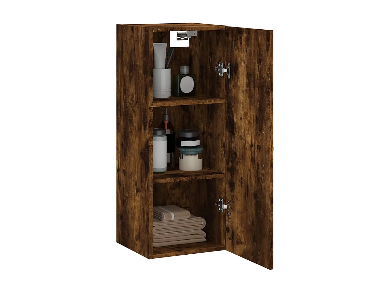 Armoire murale chêne fumé 34,5x34x90 cm bois d'ingénierie