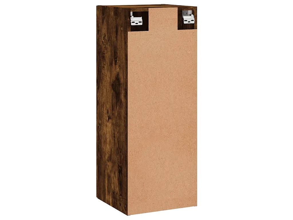 Armoire murale chêne fumé 34,5x34x90 cm bois d'ingénierie