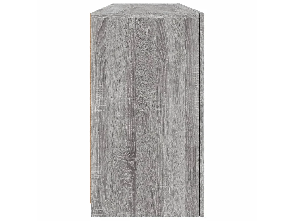 Credenza con Luci LED Grigio Sonoma 163x37x67 cm