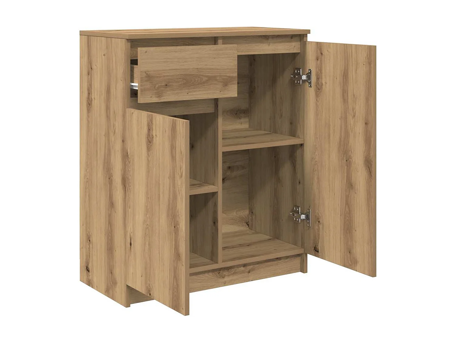Buffet avec tiroir chêne artisanal 71x35x84 cm bois ingénierie