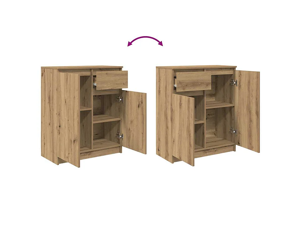 Sideboard mit Schublade Artisan-Eiche 71x35x84 cm Holzwerkstoff