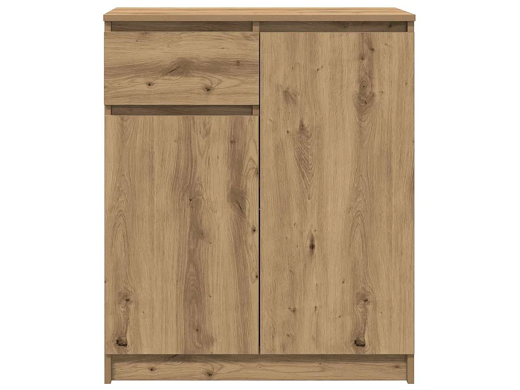Aparador con cajón roble artesanal 71x35x84cm madera ingeniería