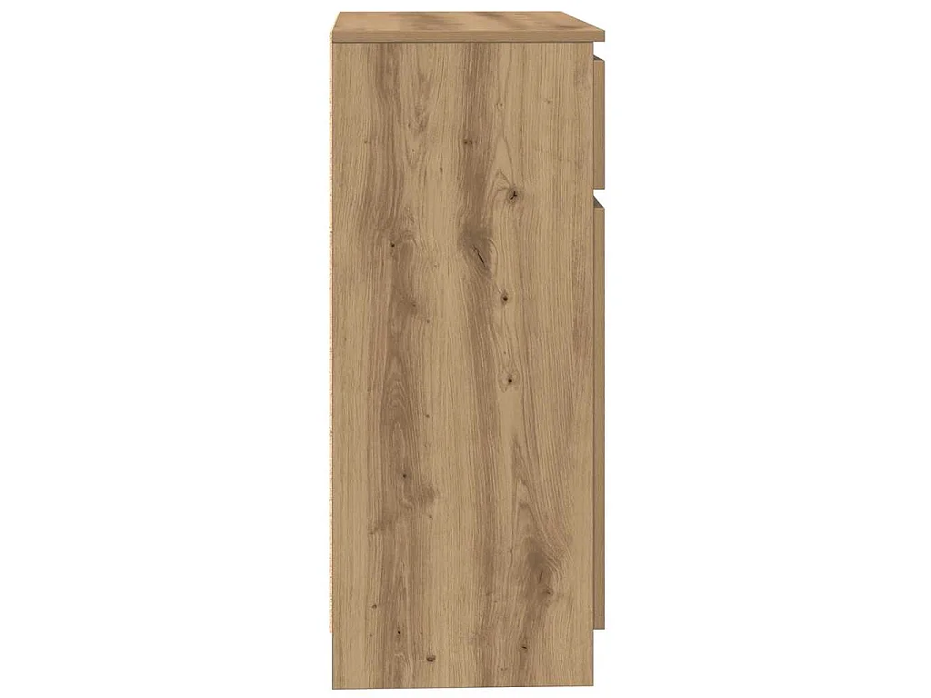 Aparador con cajón roble artesanal 71x35x84cm madera ingeniería