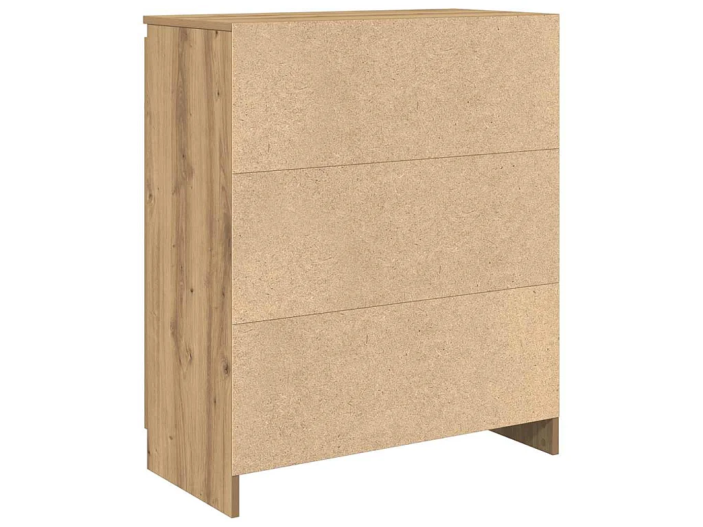 Aparador con cajón roble artesanal 71x35x84cm madera ingeniería