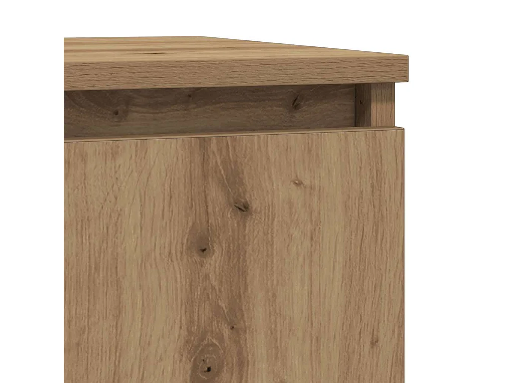Aparador con cajón roble artesanal 71x35x84cm madera ingeniería