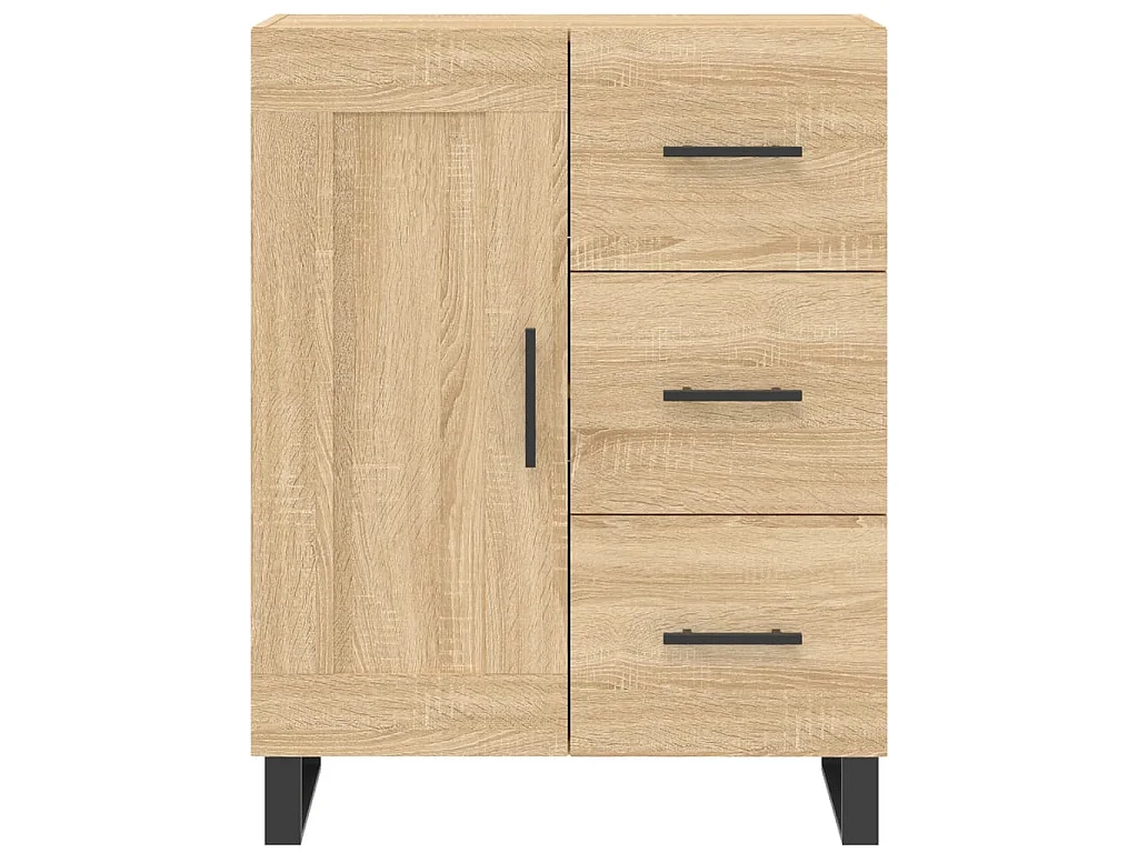 Hoge kast 69,5x34x180 cm bewerkt hout sonoma eikenkleurig