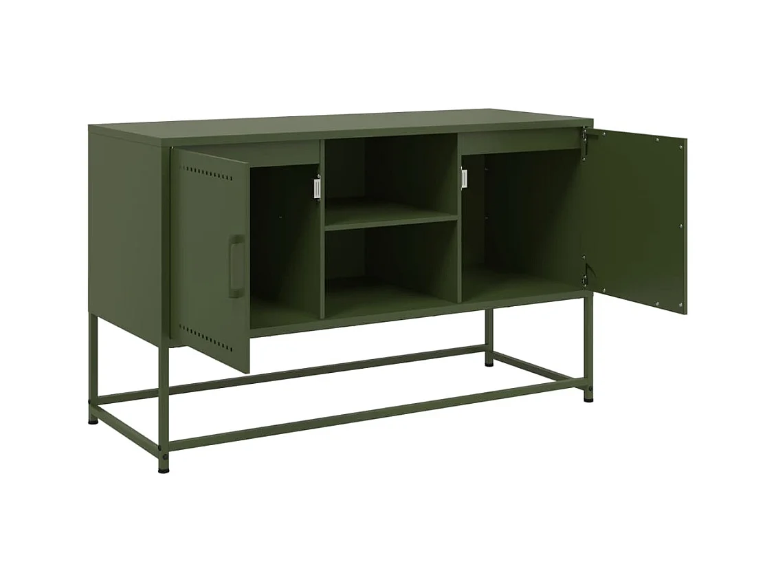 Buffet haut blanc 36x39x107 cm acier