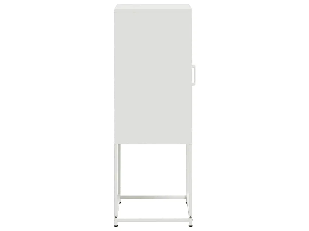 Credenza Bianca 36x39x107 cm in Acciaio