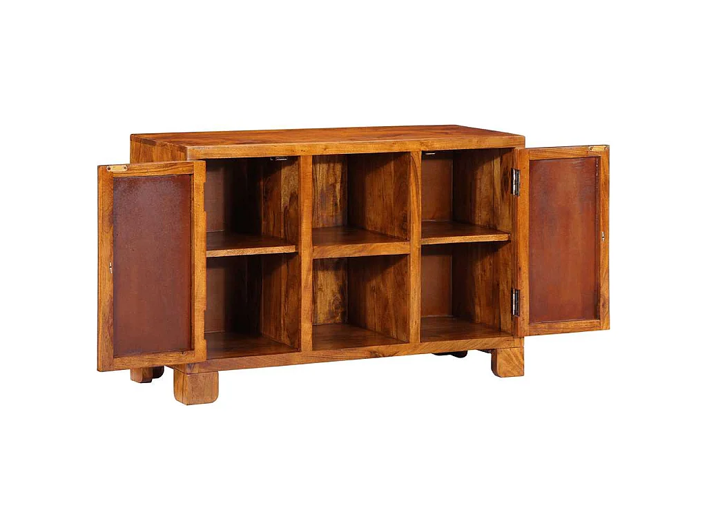 Buffet multicolore 90x35x60 bois massif d'acacia