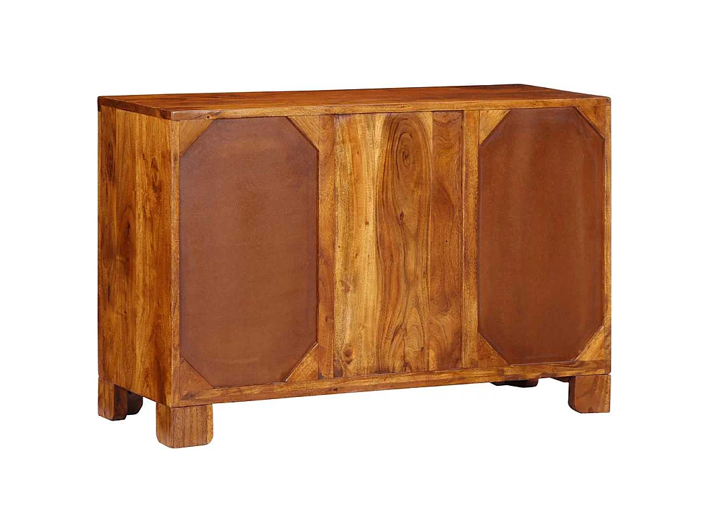 Buffet multicolore 90x35x60 bois massif d'acacia