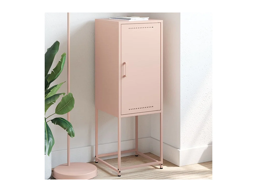 Hoge kast 36x39x107 cm staal roze