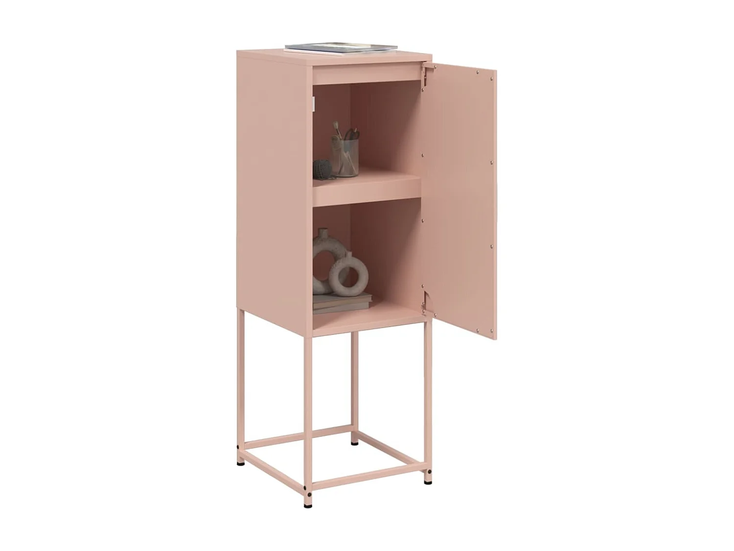 Hoge kast 36x39x107 cm staal roze