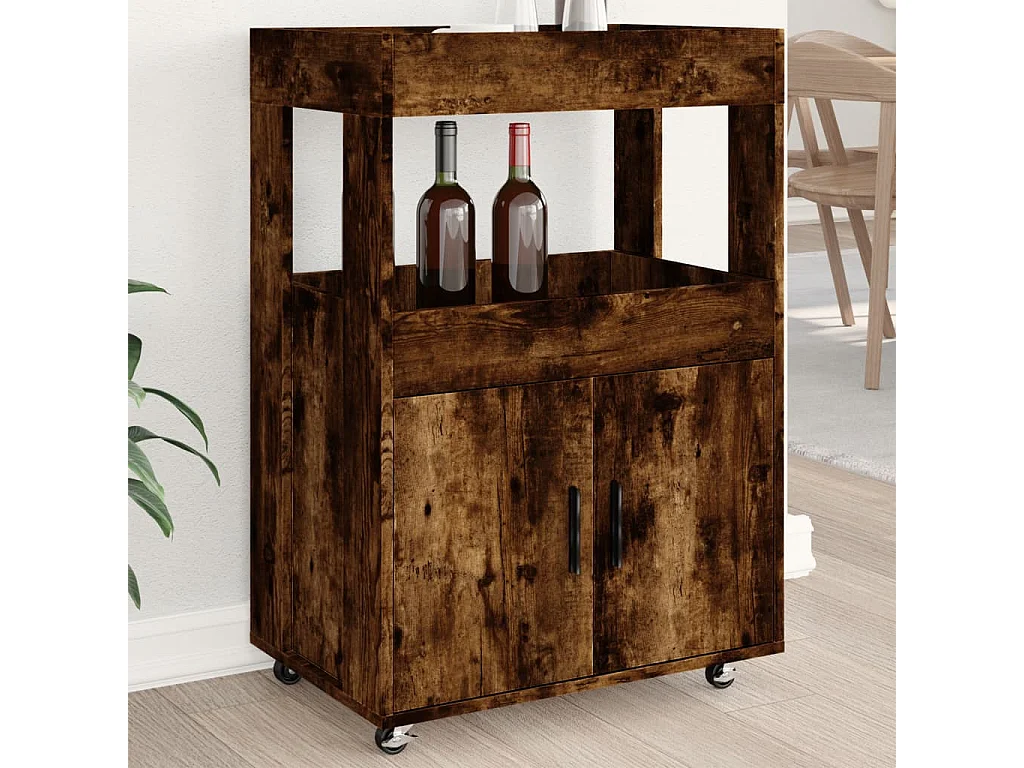 Barwagen Räuchereiche 60x39,5x89 cm Holzwerkstoff