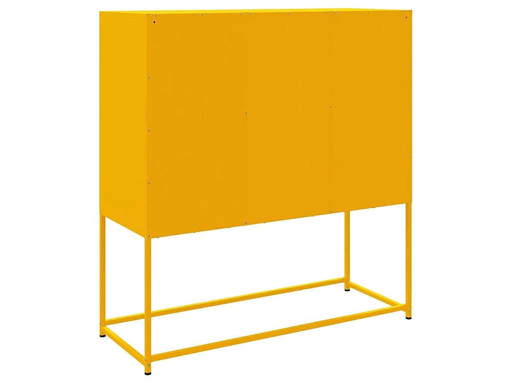 Buffet haut jaune moutarde 100,5x39x107 cm acier