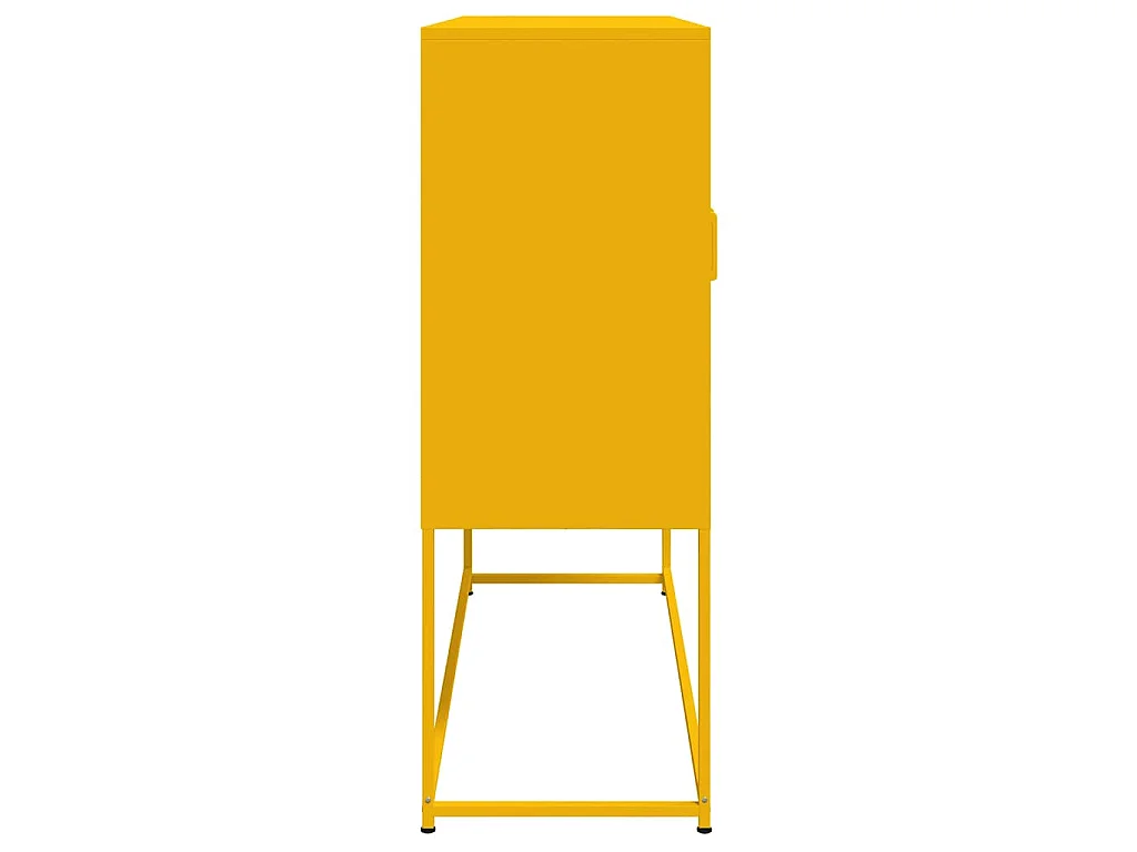 Buffet haut jaune moutarde 100,5x39x107 cm acier