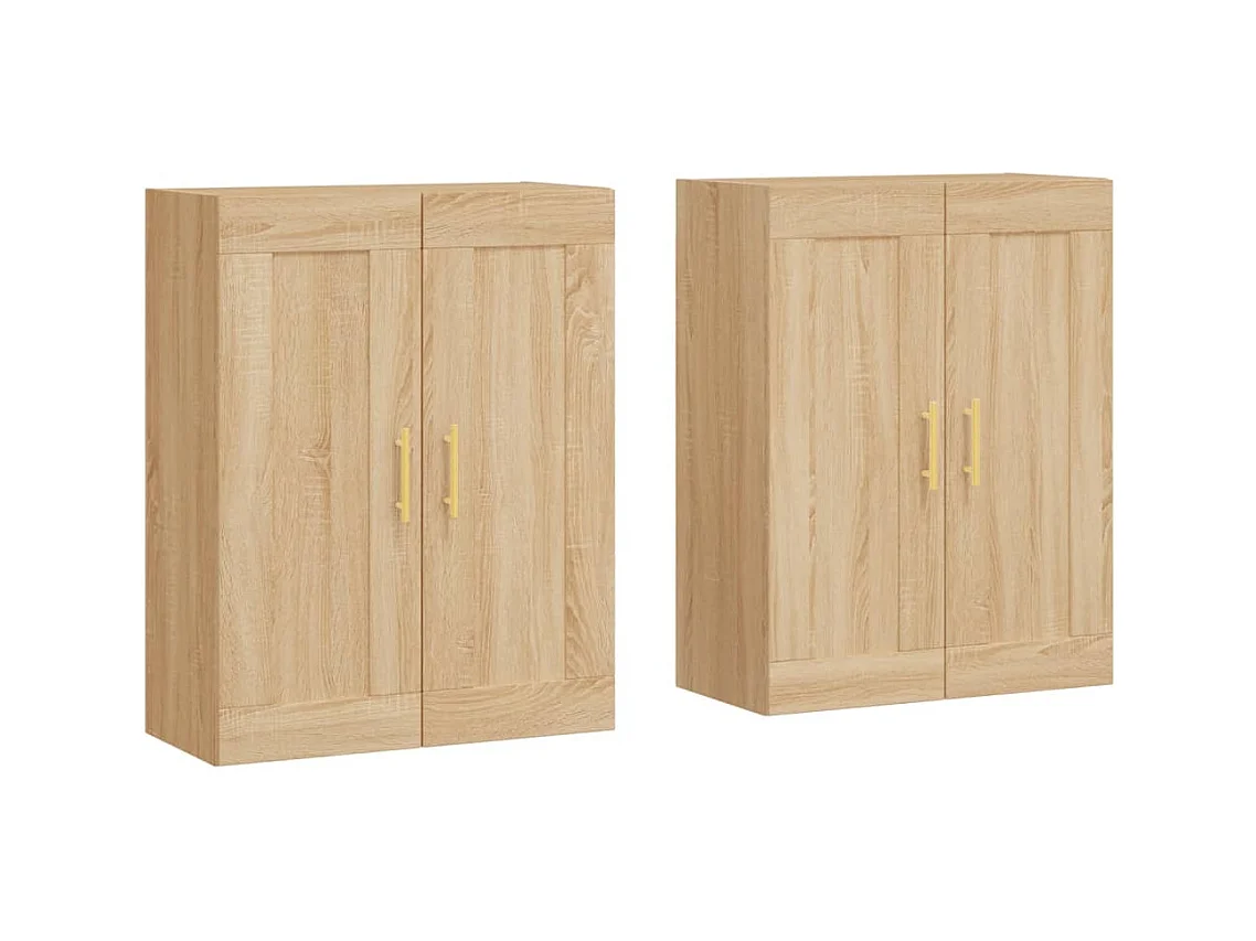 Armoires murales 2 pcs chêne sonoma bois d'ingénierie
