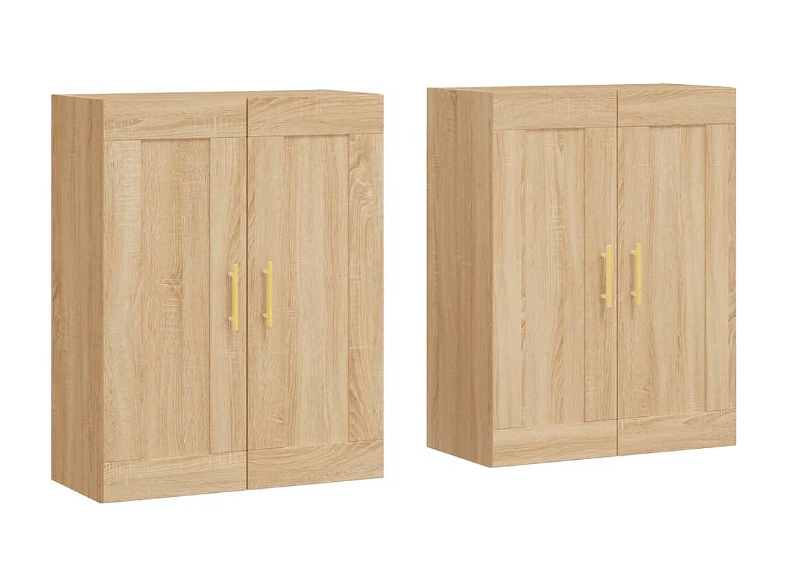 Armoires murales 2 pcs chêne sonoma bois d'ingénierie