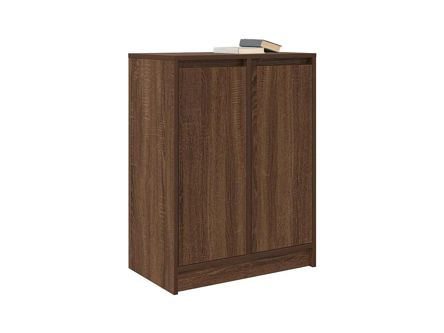 Buffet chêne marron 57x34x76 cm bois d'ingénierie