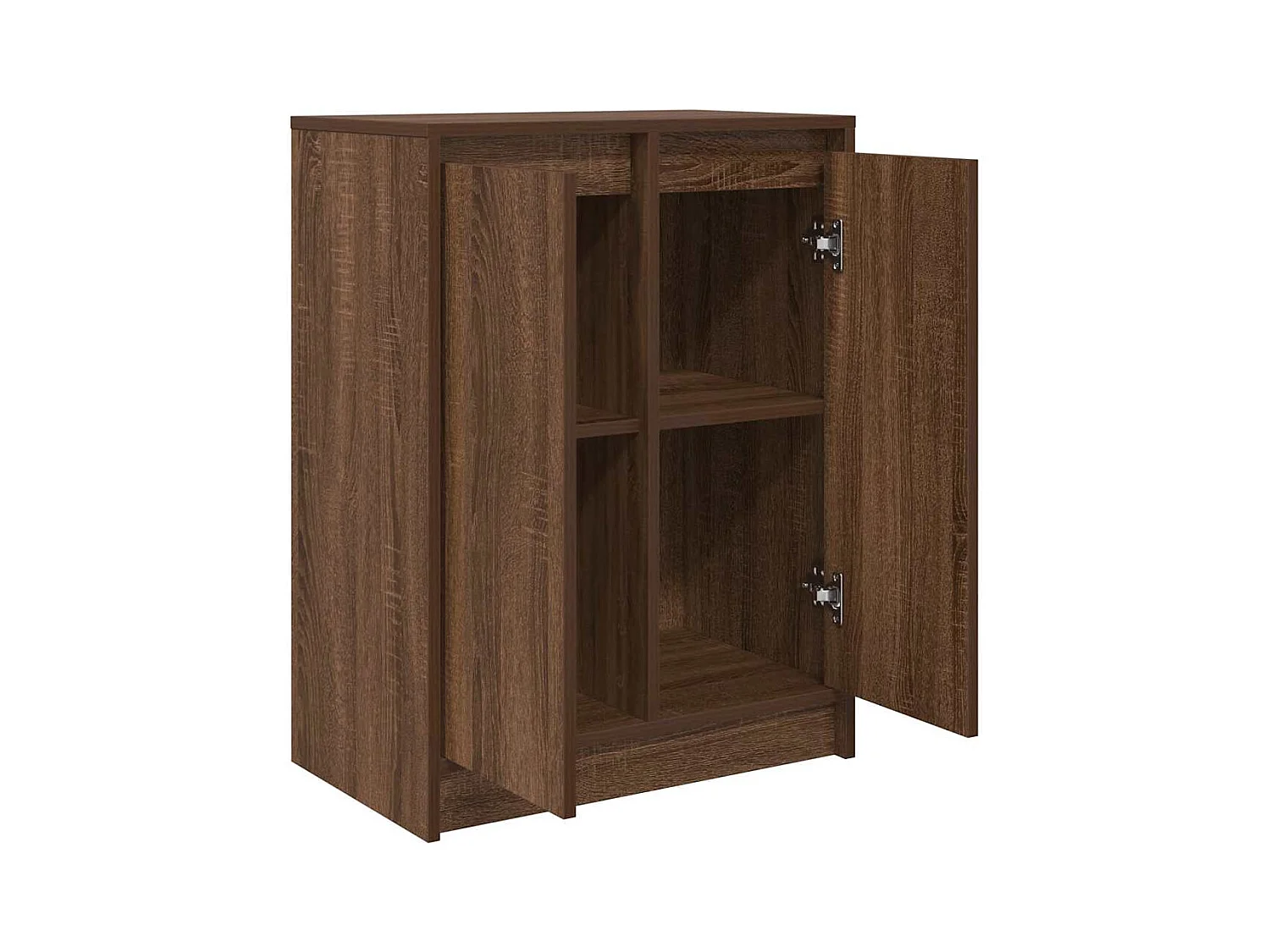 Buffet chêne marron 57x34x76 cm bois d'ingénierie