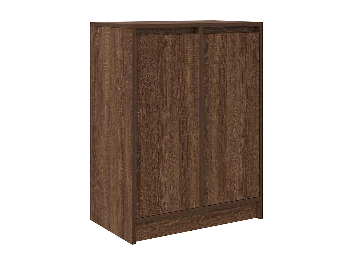 Buffet chêne marron 57x34x76 cm bois d'ingénierie